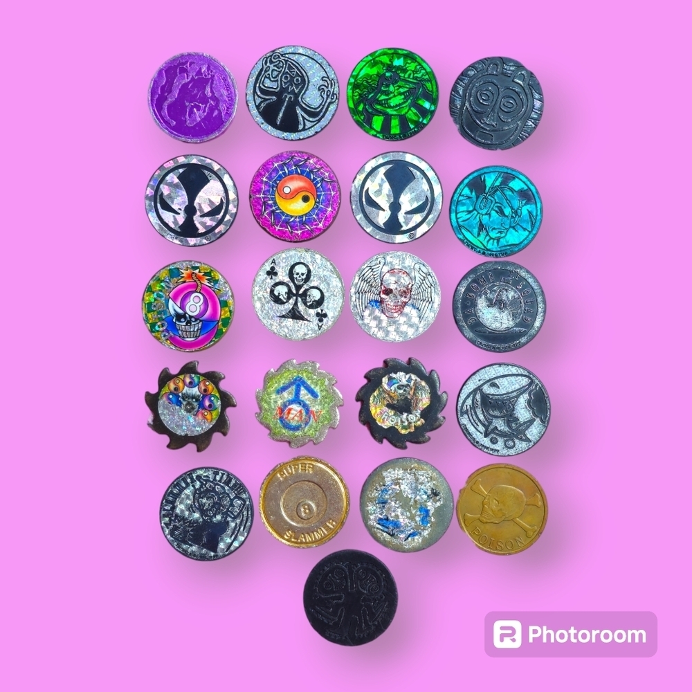 Vintage 1994 POGS Slammers Set of 21